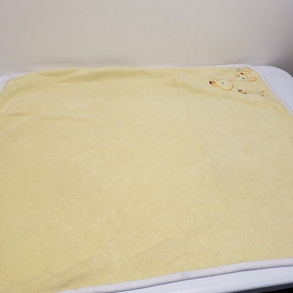 Child of Mine Carters Baby Blanket Giraffe Toucan Bird Squeaker Yellow White - Picture 3 of 9